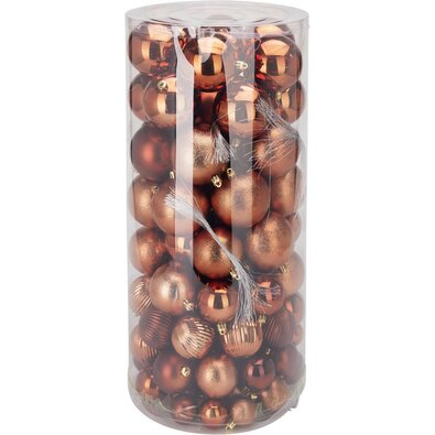 Sada vánočních ozdob Golden Brown, 100 ks, plast