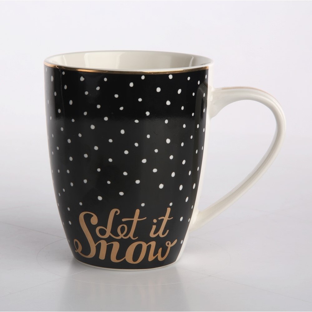 Altom Porcelánový hrnček Nordic Winter Dots, 340 ml