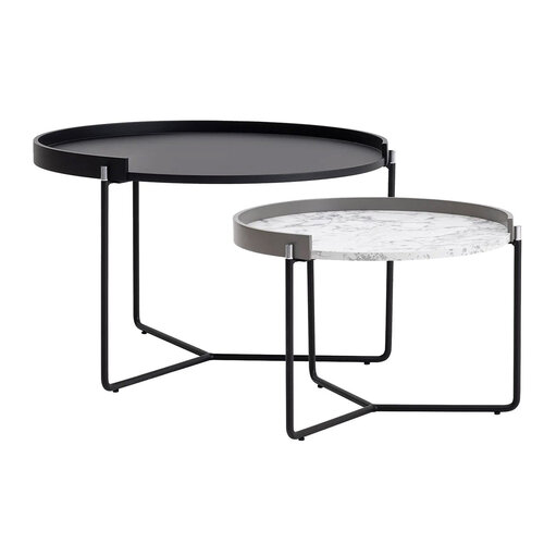 Odkladací stolík Mandy Athracite, 2 ks