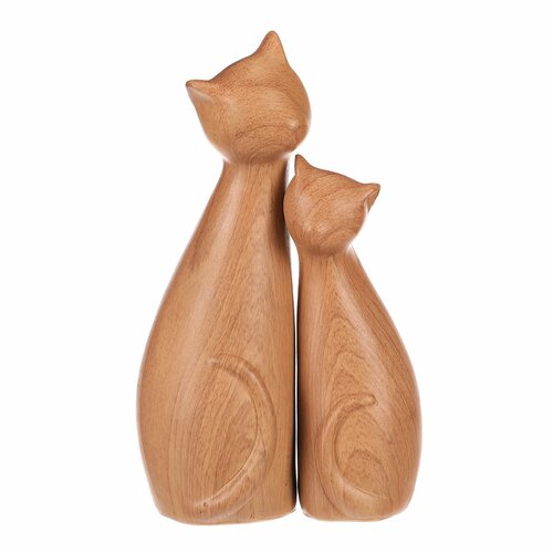 Dekoration „Katzen“, 11 x 6 x 17 cm, 2er-Set, Polyresin