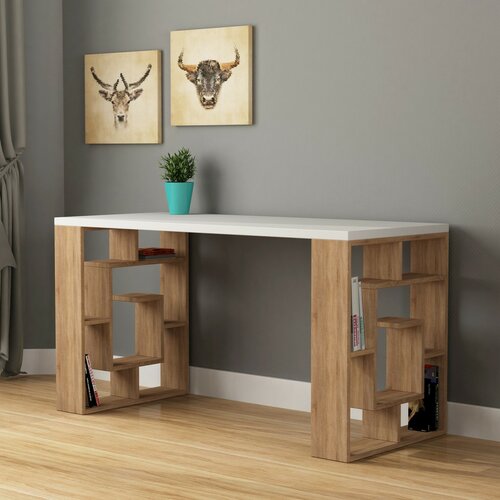 Biurko Maze White and Oak