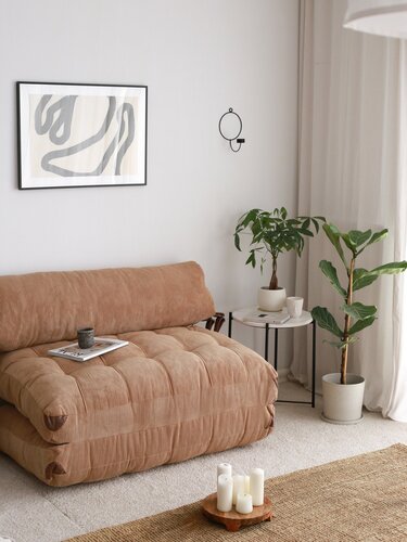 Rozkładana sofa Fold Kadife 2 Camel