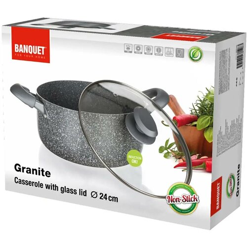 Banquet Hrniec s nepriľnavým povrchom Granite, 24 x 11 cm