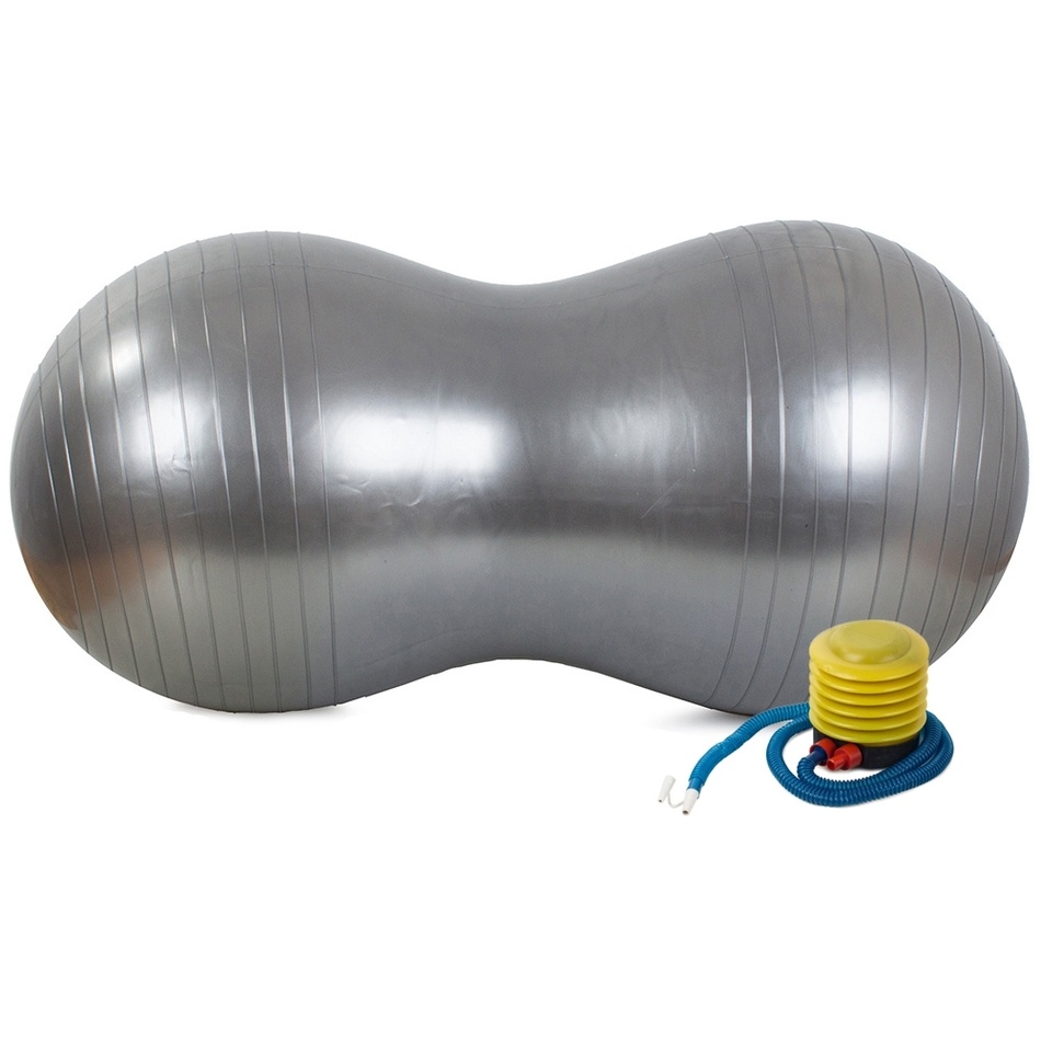 Fotografie Gymnastický míč Peanut s pumpičkou, šedý