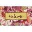 Kokosnussmatte Welcome mit Blumen, 40 x 60 cm