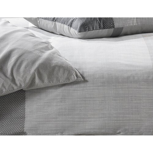 Lenjerie de pat din bumbac BedTex Spencer gri ,220 x 200 cm, 2 buc 70 x 90 cm