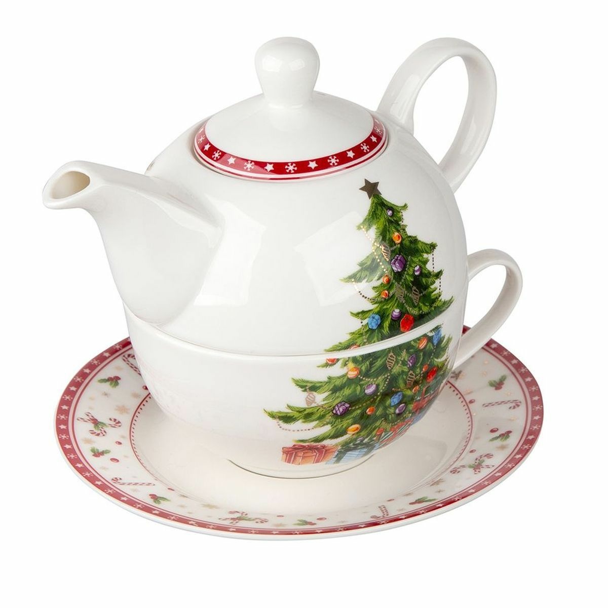 Obrázok Altom Porcelánový čajový set pre jedného Christmas tree