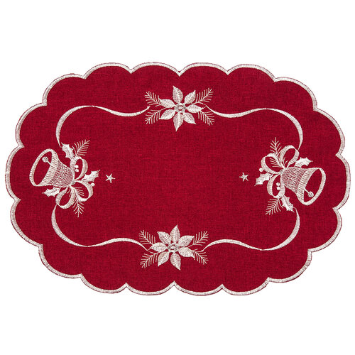 Serweta świąteczna Dzwonki czerwony, 30 x 45 cm