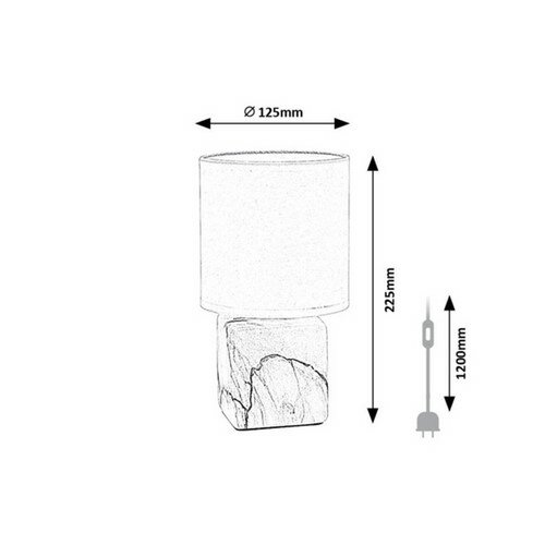 Rabalux 74068 stolná lampa Nalisa, hranatá, čierna