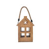 4Home Laterne aus Mangoholz „Shining Star“, 18 x 15 x 25 cm