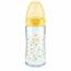 NUK First Choice+ Skleněná láhev 240 ml, žlutá