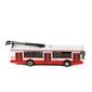 Trolejbus Rappa metalowy czerwony, 16 cm