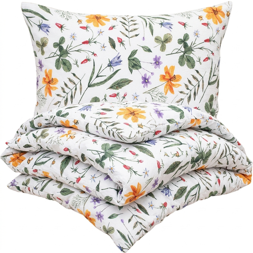 Lenjerie de pat din crep 4Home Wildflower Bliss, 140 x 200 cm, 70 x 90 cm