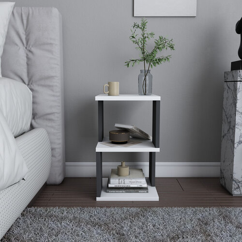 Приліжковий столик Carter White Anthracite