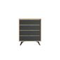 Komoda Suvera Oak and Anthracite
