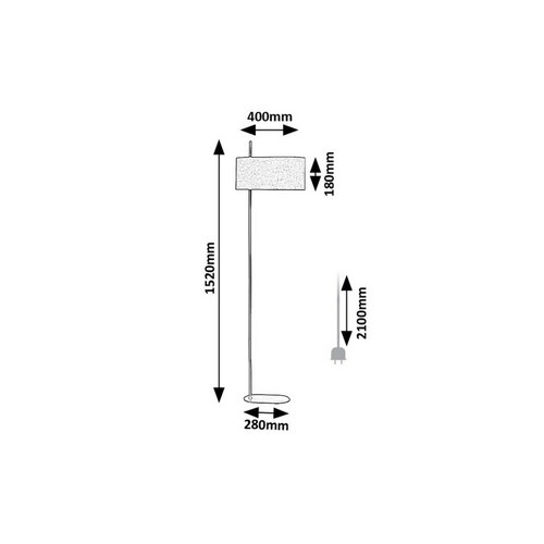 Rabalux 74240 lampa podłogowa z tekstylnym kloszemNarmin