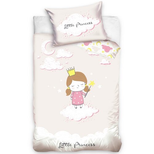 Lenjere de pat pentru copii BedTex Little Princess roz, 100 x 135 cm, 40 x 60 cm 100