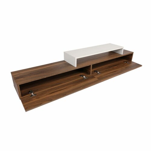 Ansamblu de mobilier TV Nirvana Teak and White