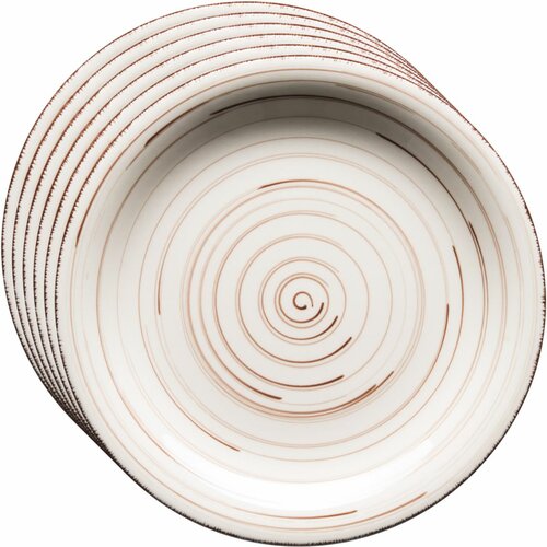 Mäser Zestaw 6 talerzy deserowych Bel Tempo 19,5 cm, beżowy