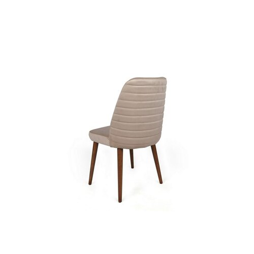 Set de scaune de sufragerie Tutku Cream andWalnut, 2 buc.