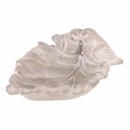 Betonska krmilnica za ptice List, siva , 21 x 17 x9 cm