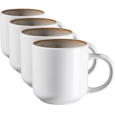 Mäser Sada hrnků na kávu Lunaria Brown 360 ml, 4 ks