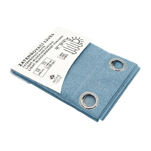 ARÔME HOME Perdea opacă din denim albastru, 135 x245 cm