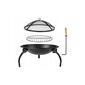 Gartenfeuerstelle mit Deckel Schwarz, Durchmesser 56 x 39,5 cm
