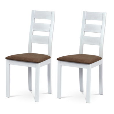Set de scaune de sufragerie BC-2603 WT, alb, 2 buc