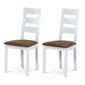 Set de scaune de sufragerie BC-2603 WT, alb, 2 buc