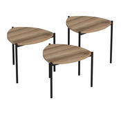 Beistelltisch Lenny Walnut, 3 Stück