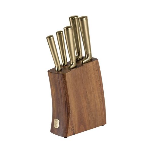 BerlingerHaus Sahara késkészlet akácfa állvánnyal,6 db