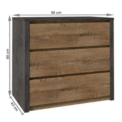Comoda de sertare MONTANA K3S, gri