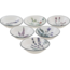 Set de 6 farfurii adânci din gresie ceramică Herbal 18 cm