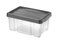Tontarelli Úložný box s vekom Puzzle 5 l, transparentná/sivá Tontarelli Úložný box s vekom Puzzle 5 l, transparentná/sivá