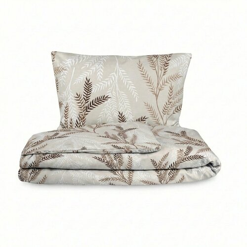 Kvalitex Satin-Bettwäsche Luxury Collection Oksia beige, 140 x 220 cm, 70 x 90 cm