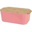 EH Bäckereibox mit Bambusdeckel, rosa, 33 x 12 x 18,5 cm