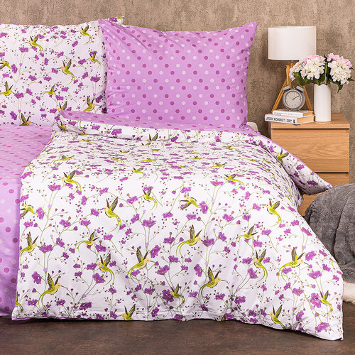 4Home Baumwoll-Bettwäsche Hummingbird, 140 x 220 cm, 70 x 90 cm