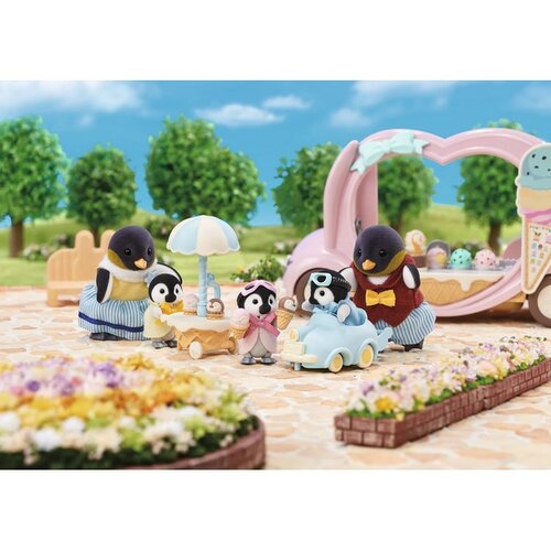 Sylvanian Families Baby pingwinki bliźniaki z autem