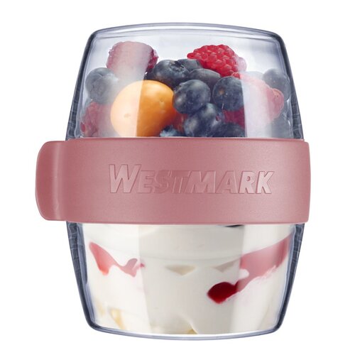 Westmark Двосекційний контейнер для їжі MAXI, 700 мл, рожевий