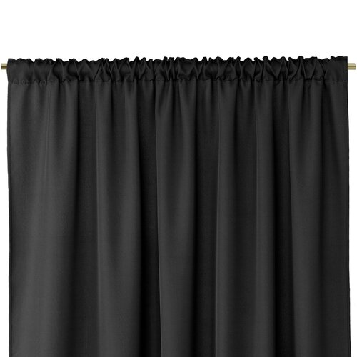 Restilo Oxford Pleat függöny, fekete, 140 x 250 cm