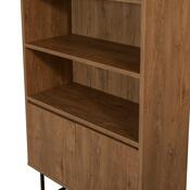 Knihovna Rea Black and Walnut