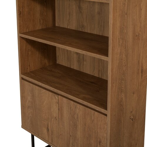Knihovna Rea Black and Walnut