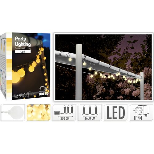 Lanț luminos cu LED de exterior String lighs,  80 de becuri