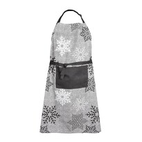 Кухонний фартух Сніжинки сірий, 70 x 90 см