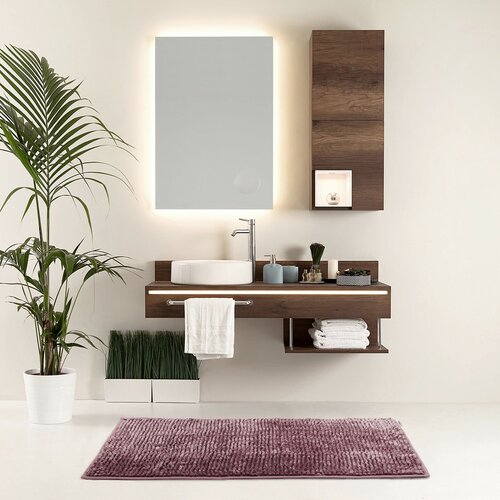 AmeliaHome Badteppich-Set Bati Burgundy, 2 Stück 50 x 80 cm, 40 x 50 cm