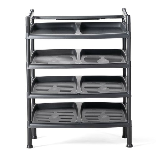 Raft pentru pantofi 4 etaje Black 52 x 34 x 67 cm
