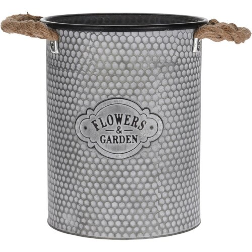 Набір оцинкованих кашпо для квіткових горщиків Flowers, 3 шт.