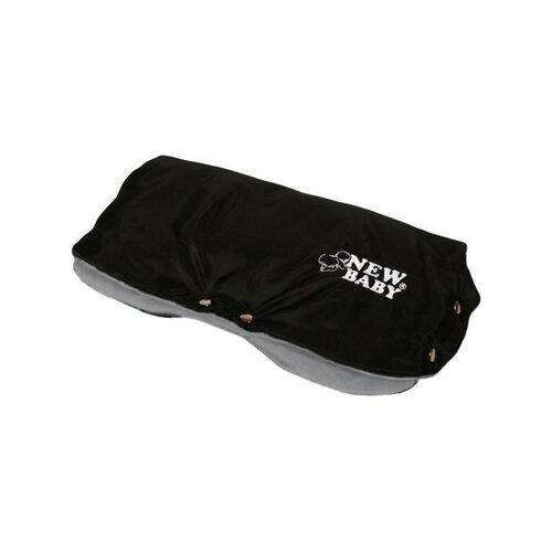 Manșon din fleece pentru cărucior New Baby, negru- gri