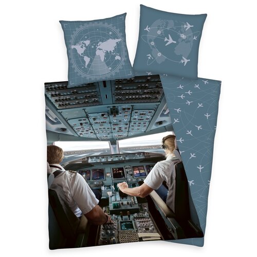 Bavlnené obliečky V lietadle, 140 x 200 cm, 70 x 90 cm